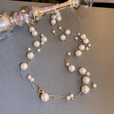 Baroque Pearl Necklace French Retro Adjustable High-End Women