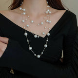 Baroque Pearl Necklace French Retro Adjustable High-End Women