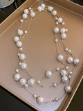 Baroque Pearl Necklace French Retro Adjustable High-End Women