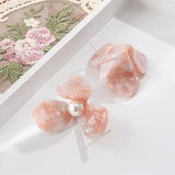 Retro Large Flower Pearl Earrings DIY Jewelry Accessories