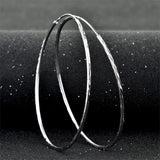 S925 Silver Big Circle Diamond Car Flower Ear Hoop Earrings for Women