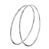 S925 Silver Big Circle Diamond Car Flower Ear Hoop Earrings for Women