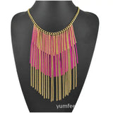 Exaggerated Tassel Necklace Long Chain Women's Clavicle Decoration