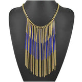 Exaggerated Tassel Necklace Long Chain Women's Clavicle Decoration