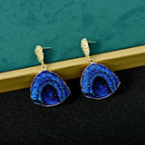 Exaggerated Ocean Waves Irregular Tide Earrings