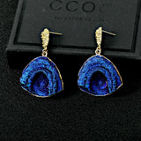 Exaggerated Ocean Waves Irregular Tide Earrings