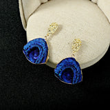 Exaggerated Ocean Waves Irregular Tide Earrings