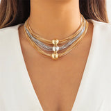 Punk Multi-Layer Chain Necklace Retro Statement Jewelry