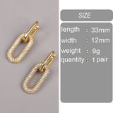 Geometric Micro Pave Tiny Drop Earrings for Women