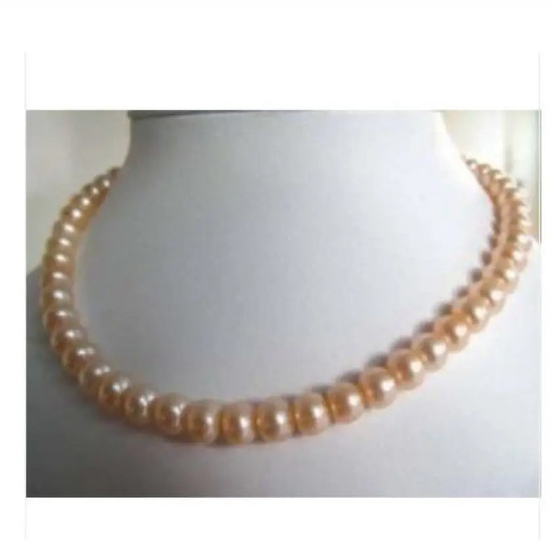 Pink Pearl Beads 8-9mm Necklace