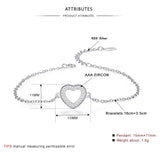 Heart Jewelry Crystal Zircon Bracelet