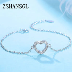 Heart Jewelry Crystal Zircon Bracelet