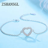 Heart Jewelry Crystal Zircon Bracelet