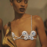 Rhinestone Crystal Body Chain Harness Necklace Jewelry