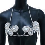 Rhinestone Crystal Body Chain Harness Necklace Jewelry