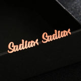 Personalized Name Stud Earrings 316L Stainless Steel Jewelry