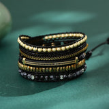 Natural Stone Charm Bracelets for Women with Copper Accessories