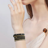 Natural Stone Charm Bracelets for Women with Copper Accessories