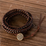 Boho Bronzite Stone Wrap Bracelet with Gemstones