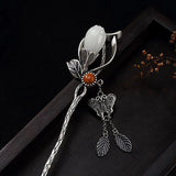 Chinese Retro Magnolia Flower Hairpin Pendant
