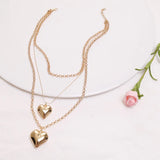 Heart Love Choker Necklace Women Statement Party Jewelry Punk Metal Pendant