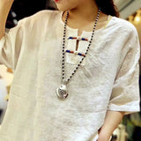 Exotic Elephant Pendant Long Necklace Thai Tibetan Silver Sweater Chain