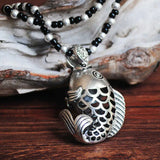 Exotic Elephant Pendant Long Necklace Thai Tibetan Silver Sweater Chain