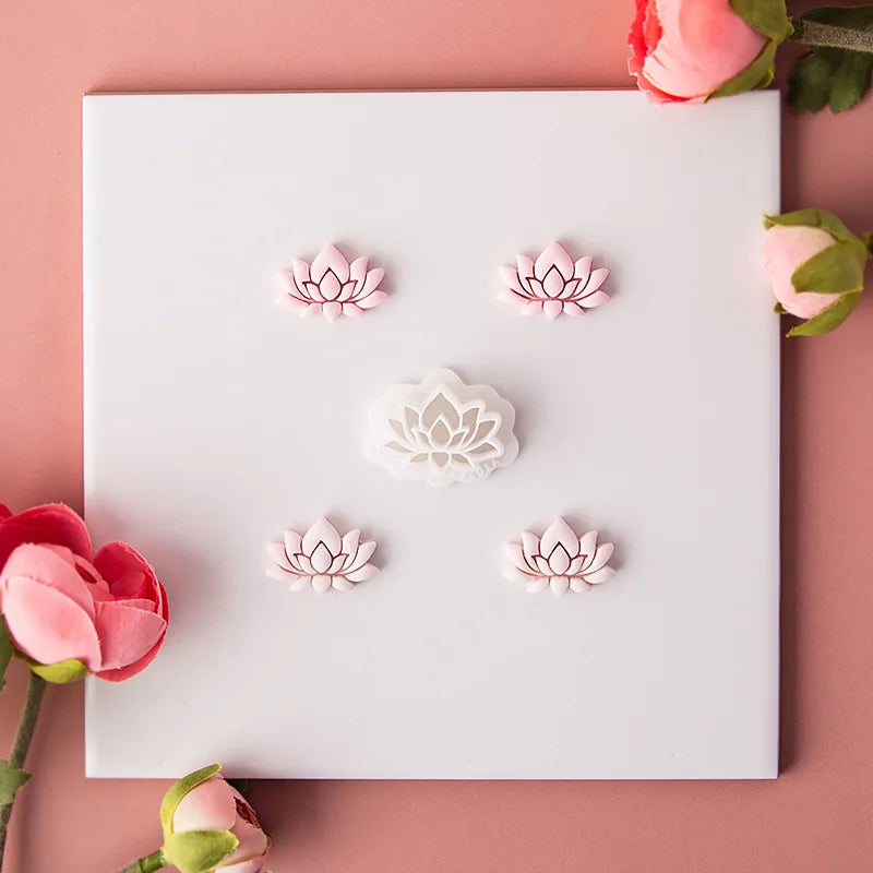 Vintage Flower Pattern Polymer Clay Molds for Earring Pendant DIY