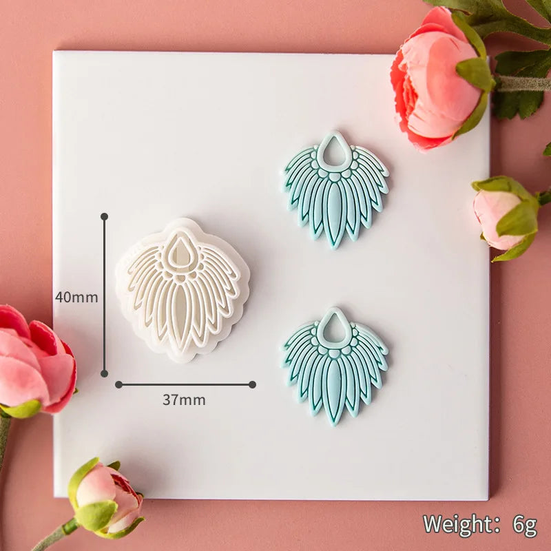 Vintage Flower Pattern Polymer Clay Molds for Earring Pendant DIY
