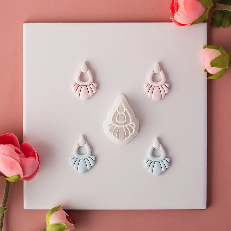 Vintage Flower Pattern Polymer Clay Molds for Earring Pendant DIY