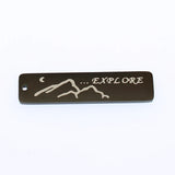 Adventure Awaits Stainless Steel Charm Pendant