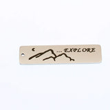 Adventure Awaits Stainless Steel Charm Pendant