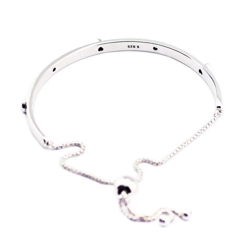 Explosion Bracelets Pink & Clear CZ 925 Sterling Silver Fine Jewelry