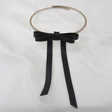 Hot Bow Tassel Necklace Female Crystal Collar Necklace