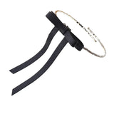 Hot Bow Tassel Necklace Female Crystal Collar Necklace