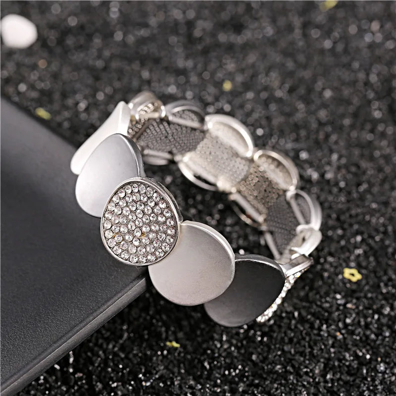 Frosted Crystal Bracelet Set Hand Jewelry