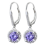 S925 Sterling Silver Zircon Clip Earrings for Wedding