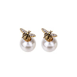 Retro Bee Asymmetrical Earrings High Version