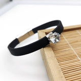 Explosive Rhinestone Leather Bracelet For Women