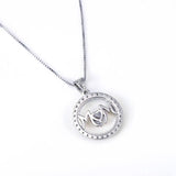 S925 Sterling Silver Mother's Gift Zircon Heart Necklace