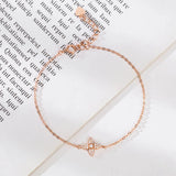S925 Sterling Silver Light Niche Plant Wild Rose Bracelet