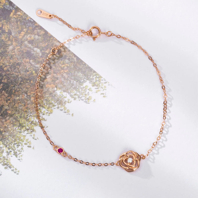 Explosive Style S925 Sterling Silver Rose Bracelet