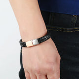 Stainless Steel Leather Bracelet - Explosive Style