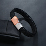 Stainless Steel Leather Bracelet - Explosive Style