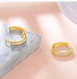 Zircon Hoop Earrings for Wedding