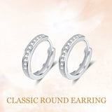 Zircon Hoop Earrings for Wedding
