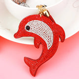 Dolphin Diamond Bag Decoration Tassel Key Chain