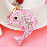 Dolphin Diamond Bag Decoration Tassel Key Chain