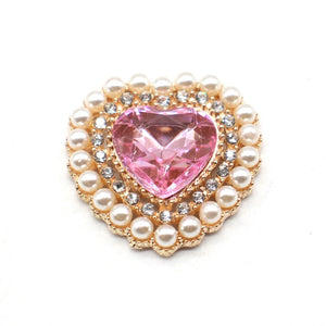 10pcs Heart Shaped Wedding Invitation Buckle DIY Jewelry Accessorie