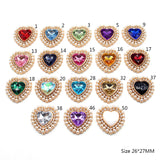10pcs Heart Shaped Wedding Invitation Buckle DIY Jewelry Accessorie